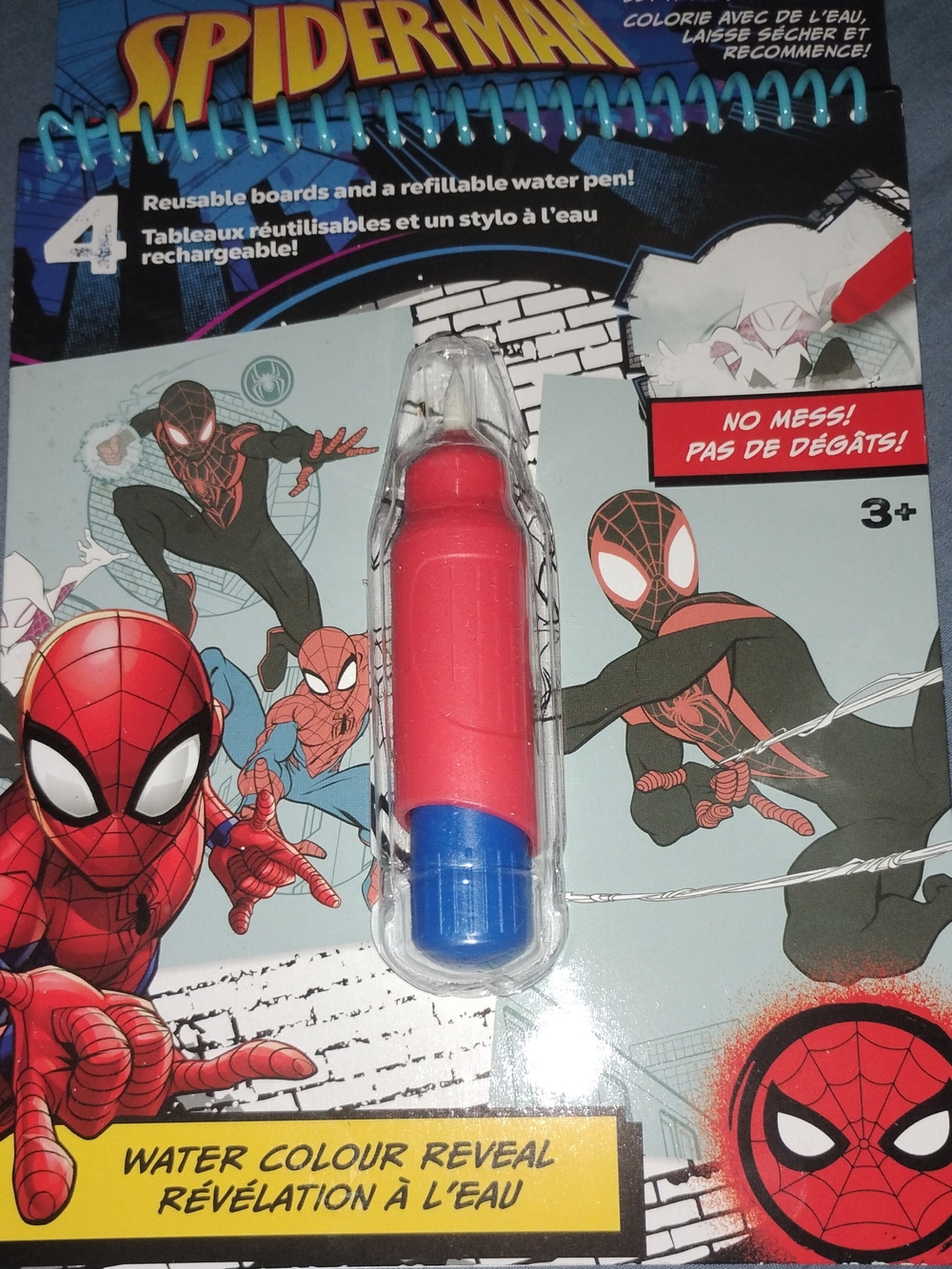 Spiderman Kids Water Colour Reveal Pen
